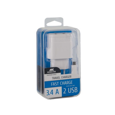 RIVAPOWER VA 4123 WD1 Wall Charger AC 2USB x 3,4A